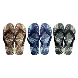 72 Bulk Men Flip Flops 3 Assorted