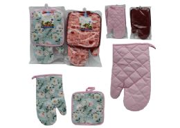 48 Bulk OVEN MITT 2-Piece 6" X10.25"and POT HOLDER 7"X7"