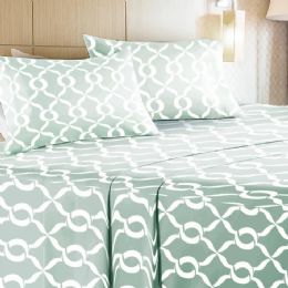 6 Bulk Brooke 6 Piece Microfiber Bed Sheet Set Full Size In Sage Green