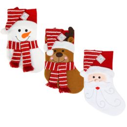 16 Bulk Stocking Xmas Characters W/hat & Scarf 4ast 18in