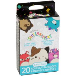 24 Bulk Bandages Kids 20ct Squishmallow Latex Free Boxed