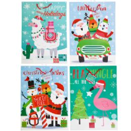 48 Bulk Gift Bag Xl Christmas 4 Assorted 13 X 18 X 5 Whimsical Characters