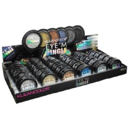 72 Bulk Kleancolor Eye'm Single Glitter Eyeshadow In Assorted Colors In Display