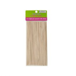 24 Bulk Skinny Natural Wood Craft Sticks