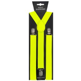 12 Bulk Neon Green Suspender