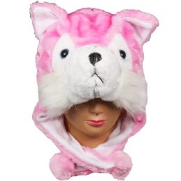 12 Bulk Pink Cat Hats - Animal Hat