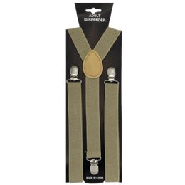 12 Bulk Khaki Suspender
