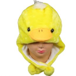 12 Bulk Cute Plush Duck Hats