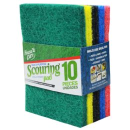 48 Bulk 10pk Multicolored Scouring Pads