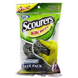 72 Bulk 6 Pcs Stainless Steel Scourer