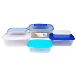 24 Bulk Set Of 7 Food Storage Container Rect