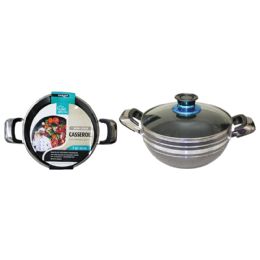 6 Bulk 3qt NoN-Stick Casserole W/lid