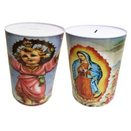 24 Bulk Maria & Angel Printed Coin Bank 15x22cm
