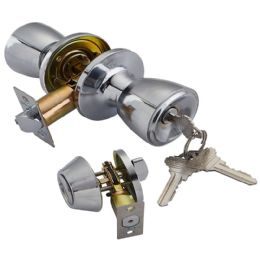 6 Bulk 2pk Chrome TwisT-Latch/deadbolt Set