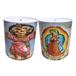 48 Bulk Maria &angel Printed Coin Bank 13.6x15cm