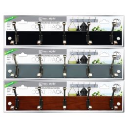 6 Bulk 5hook Wall Mounted Woorden Coat Rack