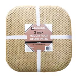 6 Bulk 2pk Sand Memory Foam Chair Pads