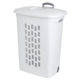 3 Bulk Ultra Wheeled Hamper White