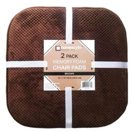 6 Bulk 2pk Brown Memory Foam Chair Pads