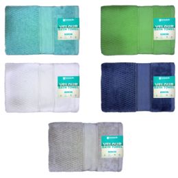 12 Bulk 27x54 Velor Bath Towel 15lbs Assort