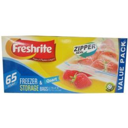 24 Bulk 65ct Quart Size Zipper Freezer Bags