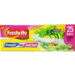 48 Bulk 25ct Quart Size Zipper Freezer Bags