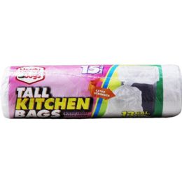 24 Bulk 15ct Hardy Bag 13gal White Roll Bag
