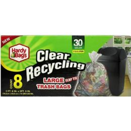 24 Bulk 8ct Hardy Bag30gal Cler Recy Trsh Bag