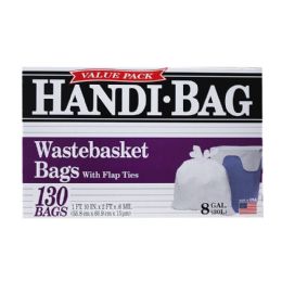6 Bulk 130ct 8 Gal H.b Waste Basket Bags