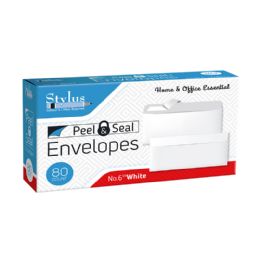 24 Bulk #6 3/4 White Envelop Peel & Seal 80ct