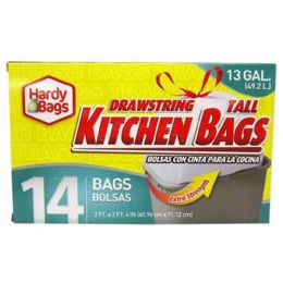 24 Bulk 14ct Hardy Bag13gal D.s Whte Trsh Bag