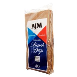 30 Bulk Brown Lunch Bags 40ct