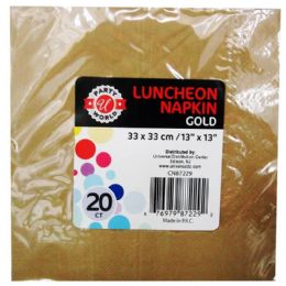 36 Bulk 20ct 13"x13" Gold Luncheon Napkin