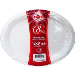 36 Bulk 12"*9" White Oval Microwave Plate 8ct