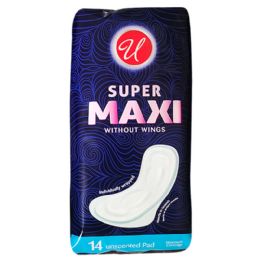 24 Bulk 14 Ct Maxi Unscent Super W/out Wings