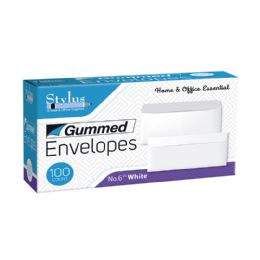 24 Bulk #6 3/4 White Envelop Gummed 100 ct
