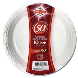 12 Bulk 10" White Microwave Plate 50ct