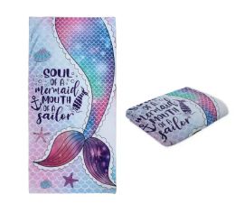 24 Bulk 30"x60" Mermaid Beach Towel
