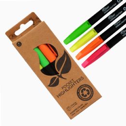 72 Bulk Highlighter 4 Pack, Assorted, Chisel Tip (72 Pack Per Case)