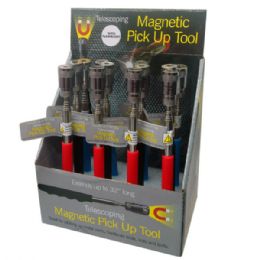 12 Bulk Telescoping Magnetic Flashlight Pickup Tool In Countertop Display