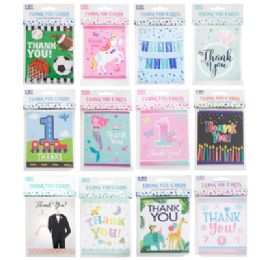 72 Bulk Thank You Cards Random Assortment 8 Ct.