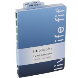 12 Bulk Journals 2pk 5x7 Live Life Fit Blue