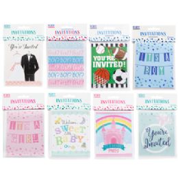 72 Bulk Invitation Cards Random Assortment 8 Ct.