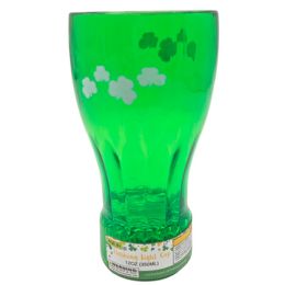 24 Bulk St Pat Flashing Cup 3led Light Mode Plastic 12oz W/shamrock Print/12pc Pdq Clr Label