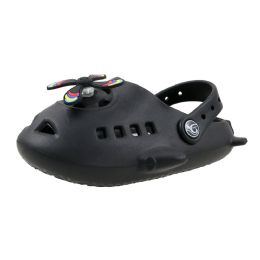 18 Bulk Unisex Kids Air Plane Clog Black