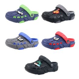 60 Bulk Boys Double Layer Charm Clog Assorted