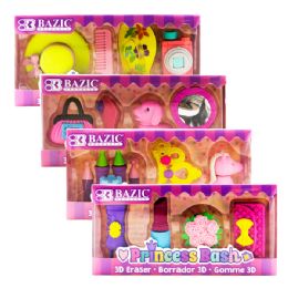 144 Bulk Princess Bash 3d Eraser Sets