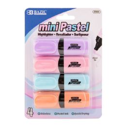 144 Bulk Mini Desk Style Pastel Highlighters (4/pack)