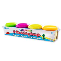 24 Bulk 4 Oz Fluorescent Color Modeling Dough (4/pack)