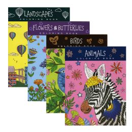 48 Bulk Advanced Foil Coloring Books